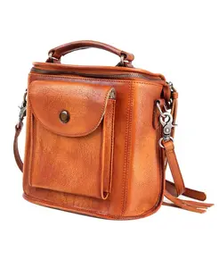 Сумка кросс-боди Isla из кожи OLD TREND, коричневый