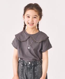 Футболка с воротником-рюшами Ever Closet, цвет Charcoal