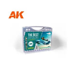 Портфель третьего поколения со 120 лучшими цветами — самолеты, 3rd Gen Acrylic Paint Sets