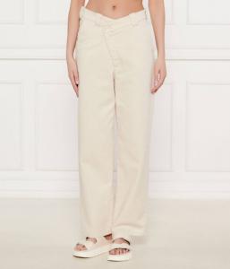 Джинсы окрашены Straight fit Pinko, бежевый