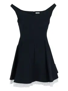 Мини-платье Dorothie с открытыми плечами и складками Simkhai, черный