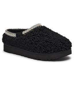 Мюли женские Ugg кожаные кудрявые, черный