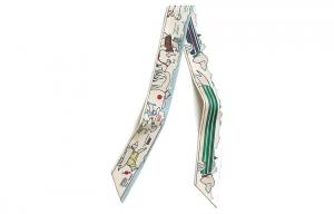 Шелковый шарф Mulberry Silk кремовый HERMES