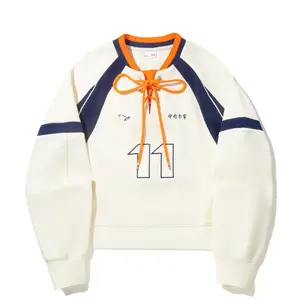 LiNing Свитшот Women's Mother Of Pearl White/Deep Blue/Carrot Orange