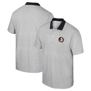 Мужская поло Florida State Seminoles с принтом в полоску бело-черная Colosseum