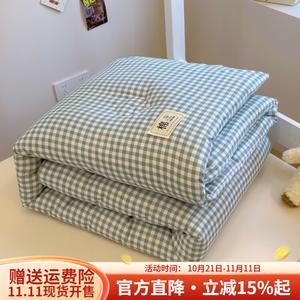 Boyang Одеяло 150х200 см, 2,5 кг, хлопок Синьцзян, зеленый и белый мелкий клетчатый узор