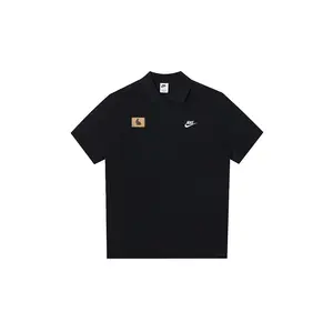 Рубашка поло унисекс черная Nike, черный