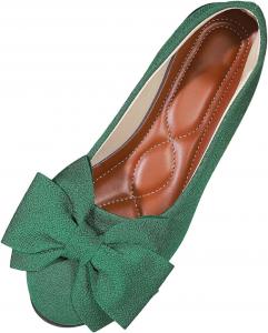 Женские повседневные балетки с бантом, дышащие, на низком каблуке, удобные, для ежедневной носки Generic, Green