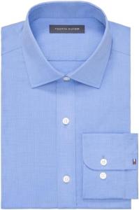 Мужская классическая рубашка Tommy Hilfiger, стандартный крой, базовые вещи, French Blue
