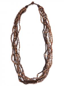 Collezione alessandro Длинное ожерелье «Ларина» коричневого цвета