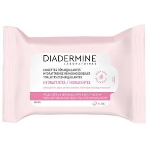 Увлажняющие салфетки для снятия макияжа с лица — упаковка из 25 волокон натурального происхождения, Diadermine