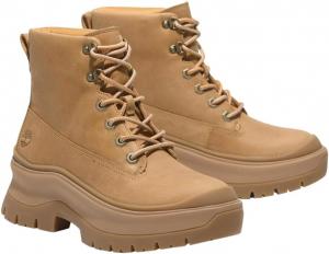 Женские модные ботинки Timberland Roxie Lane Mid со шнуровкой, Wheat Full Grain