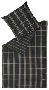 REVERSIBLE Постельное белье MR-Square Satin Musterring, черный/бежевый