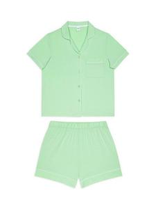 Комплект пижамы с короткими штанами и пуговицами Chelsea Peers, Green