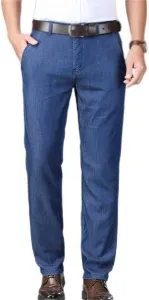 Business Jeans Men's Skinny Stretch Straight Office Pants SIDUFHAOPKLL