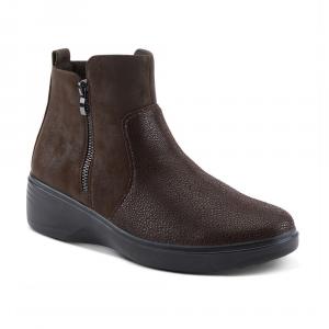 Женские ботильоны Flexus by Spring Step Yancey на танкетке с боковой молнией, цвет Chocolate Brown