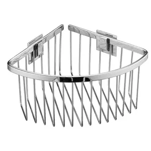 Угловая сетчатая мыльница с клеевой системой крепления Manillons Torrent, серебро