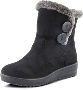 Женские ботильоны Spring Step Istra - Модные зимние женские ботинки - Женские ботильоны с застежкой на пуговицу Flexus, Black