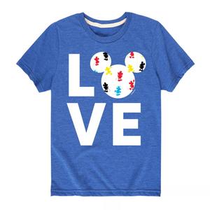 Футболка Disney Mickey Mouse Love Fill для мальчиков 8–20 лет Licensed Character, синий