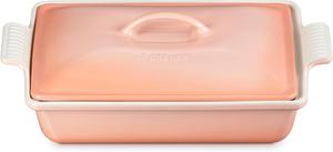 Прямоугольная керамическая кастрюля Le CreusetHeritage с крышкой, 4 л, цвет «Пече»