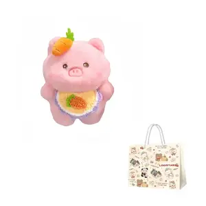 Плюшевая кукла Пятачок в виде детеныша животного высота 22 см LOGISTAR, Carrot Bib Hair Clip Hi Piglet Baby