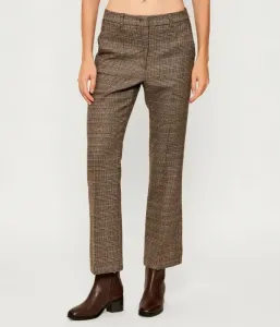 Шерстяные брюки BACO straight fit Weekend Maxmara, коричневый