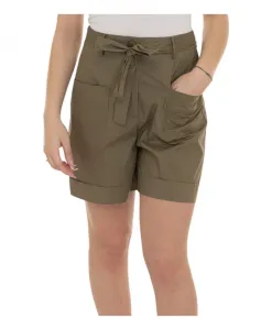 Хлопковые шорты-бермуды с поясом Liu Jo, зеленый