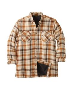 Флисовая рубашка-куртка больших размеров от KingSize Boulder Creek, Khaki plaid