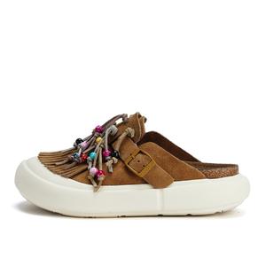 Devo Life Женские противоскользящие тапочки с резиновой подошвой и закрытым носком из королевской синей замши, цвет Royal Blue Suede