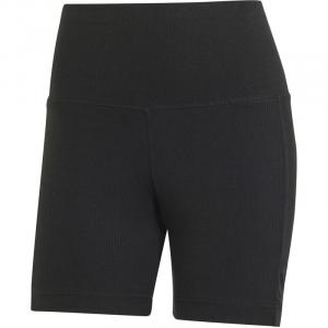 Узкие шорты с высокой талией и отделкой в рубчик Adidas, мультиколор