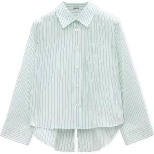Рубашка женская зеленовато-белая Loewe