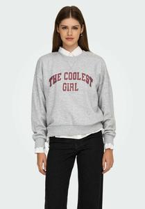 Толстовка ONLY Sweatshirt, Light Grey Melange/Light Grey