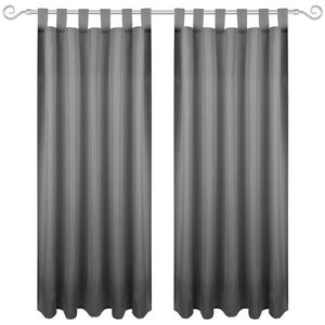 Штора на люверсах непрозрачная однотонная велюровая кремово-белая 145х245см Bestgoodies, темно-серый