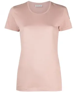 Светло-Розовая футболка, размер 51 Moncler, розовый