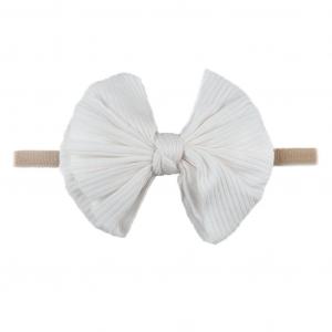 Детская повязка на голову с бантиком, белая Hedo