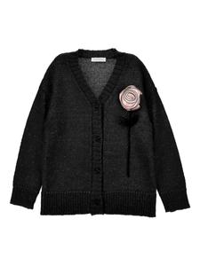 Monnalisa кардиган на пуговицах, черный