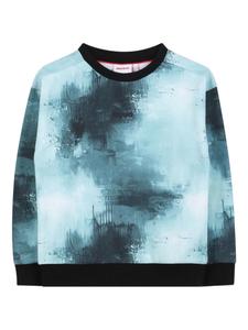 HUGO KIDS толстовка с абстрактным принтом, синий
