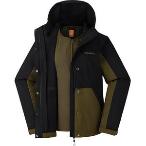 Водонепроницаемая и дышащая утепленная ветровка женская Dark Olive Green с цветочной вышивкой Timberland, Dark Olive Green с цветочным акцентом