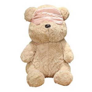 Милый мягкий плюшевый мишка с глазной маской MLING, розовый