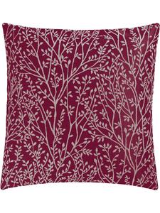 Erwin Müller Жаккардовая, хлопковая, тканая наволочка «Малага» темно-красного цвета