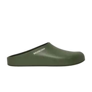 Кроссовки Balenciaga Pool Closed Slide 'Dark Green', зеленый