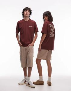 Футболка с графическим принтом на спине Dickies Diner бордового цвета