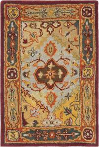 SAFAVIEH Heritage Collection ковер, 61 x 92 см, Multi, ручной работы традиционный восточный шерстяной, идеально для помещений с высокой проходимостью в прихожей, гостиной, спальне (HG512A)