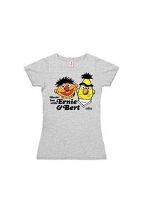 Новая футболка для девочек Sesame St — Ernie & Bert — Ha LOGOSHIRT, цвет Grey-melange