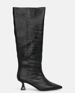 Женские мини-башмачки на каблуке с металлическими деталями Alma en Pena, черный