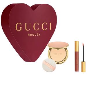 Набор бархатной пудры и помады Soft Mist Velvet с матовым покрытием, легко растушевывается, стойкий макияж - бархатная помада 3,5 г + пудра Soft Focus 10 г GUCCI