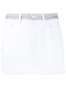 Джинсовая юбка прямого кроя Dondup, белый