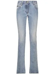 Джинсы bootcut с заниженной талией и логотипом DOLCE & GABBANA, синий