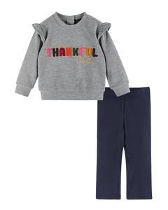 Комплект из свитера и леггинсов с блестками от Andy & Evan, синий