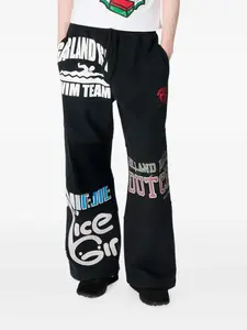Спортивные брюки с графическим принтом Marine Serre, черный